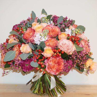 Warm Uplifting Bouquet with Garden Roses – Bernard Rochet Chelsea Florist
