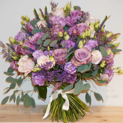 Purple and Peach Roses Bouquet – Bernard Rochet Chelsea Florist
