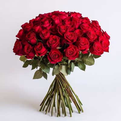 50 red roses bouquet – luxury flower delivery in London from Bernard Rochet