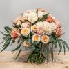 Peach and Shimmer Roses Bouquet – Bernard Rochet Florist Chelsea