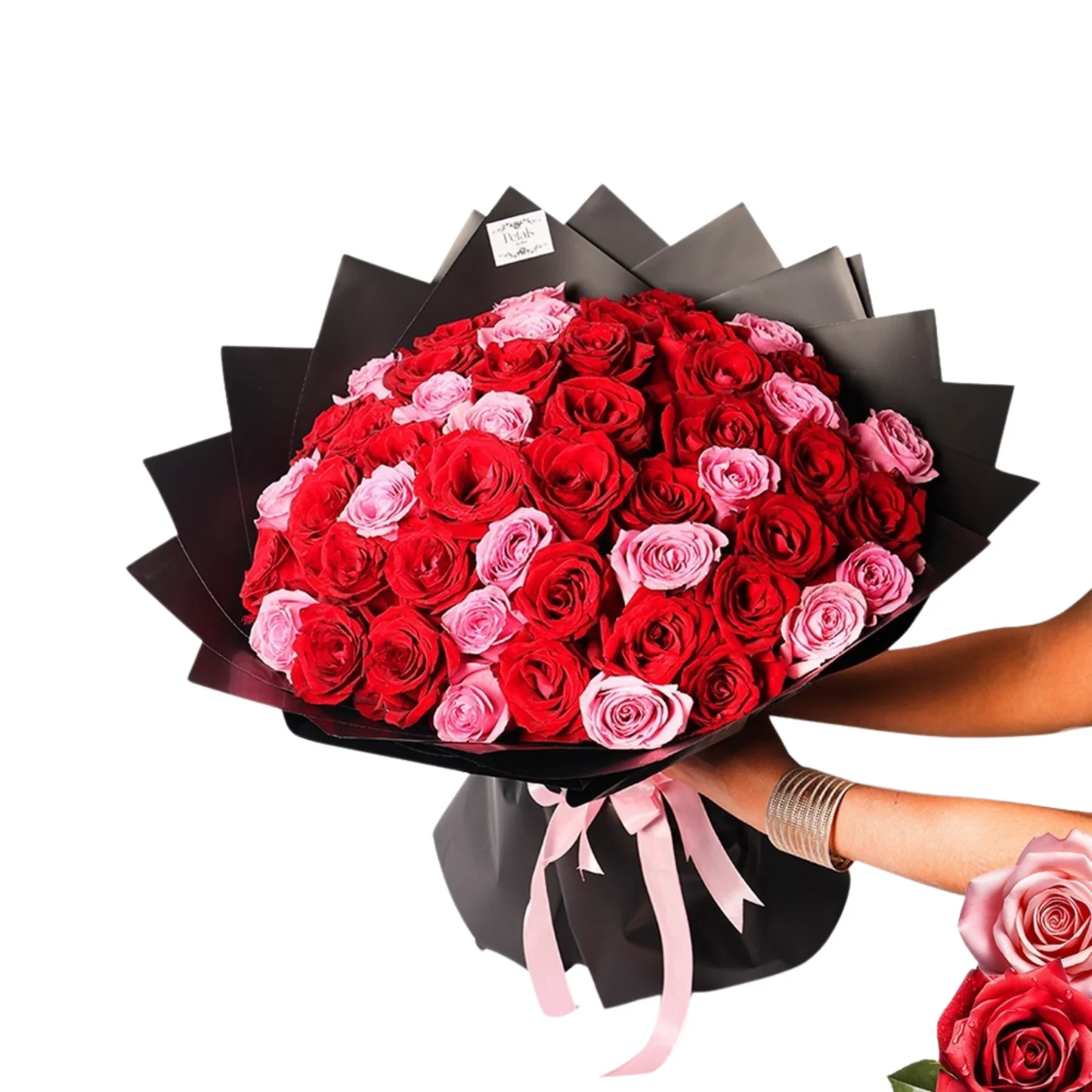 50 mixed Roses Bouquet - Image 3