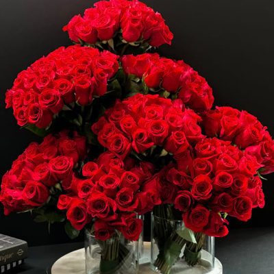 300-Rose Floral Installation – Bernard Rochet Luxury Florist London