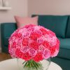 Pink rose and carnation bouquet London